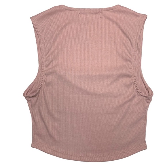 New Free People Beach Daphne Crop Top Ribbed Rose Pink Size S - Picture 3 of 17